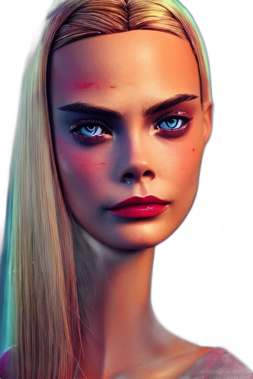 face, hair, robot, creature transparent PNG cut-out