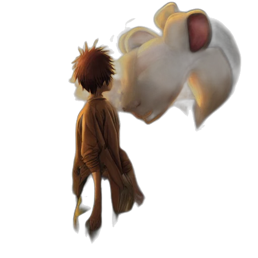 mask, creature, animal, staff, concept art, 3d render, photorealistic, anime transparent PNG cut-out