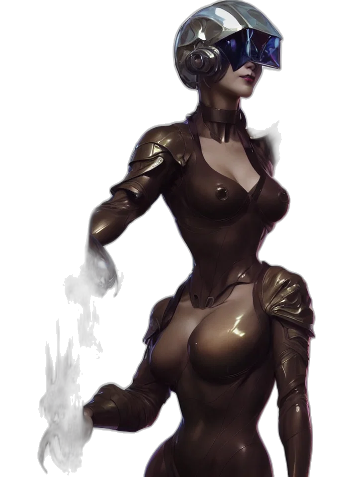robot, concept art, fantasy art, cyberpunk transparent PNG cut-out