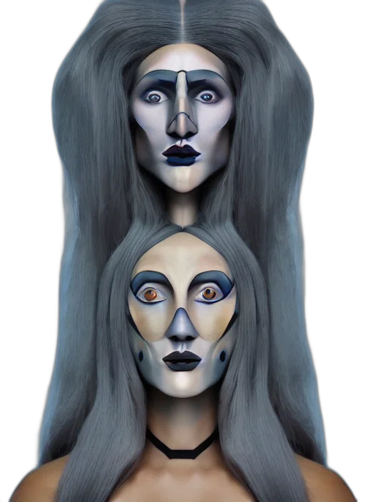 mask, face, hair, jewelry transparent PNG cut-out