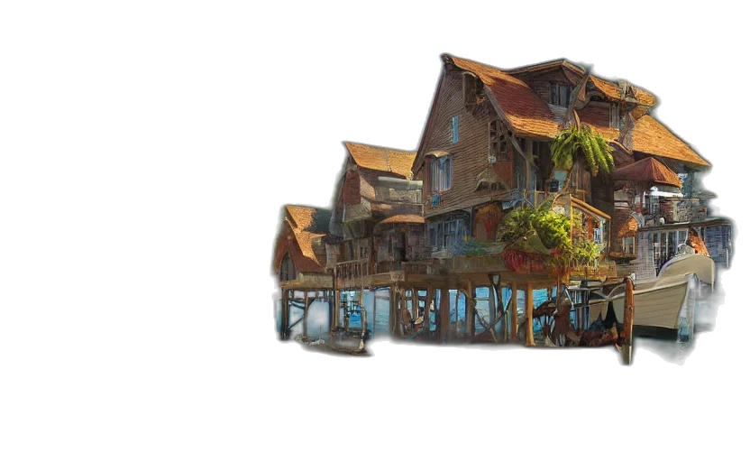 building, concept art, 3d render, photorealistic transparent PNG cut-out