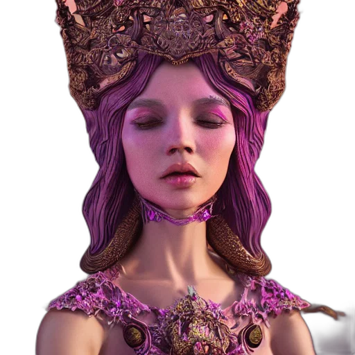 crown, mask, face, hat, 3d render, fantasy art, concept art, photorealistic transparent PNG cut-out