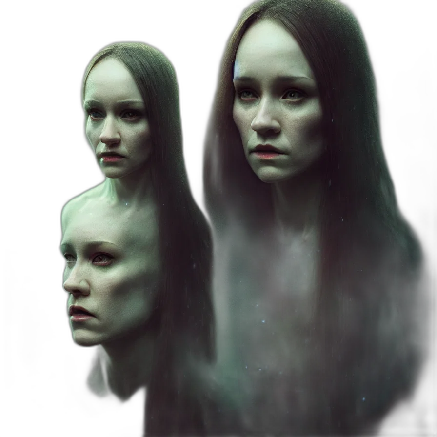 face, mask, creature, hair transparent PNG cut-out