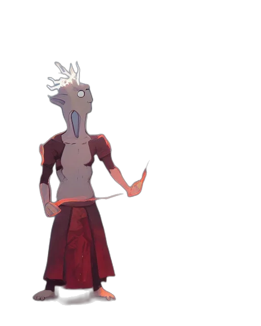 staff, creature, dragon, mask, concept art, fantasy art, 3d render, pixel art transparent PNG cut-out