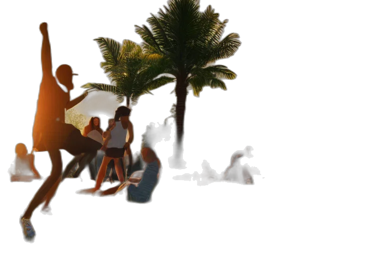 concept art, 3d render, fantasy art, photorealistic, beach, underwater, fog, rain transparent PNG cut-out