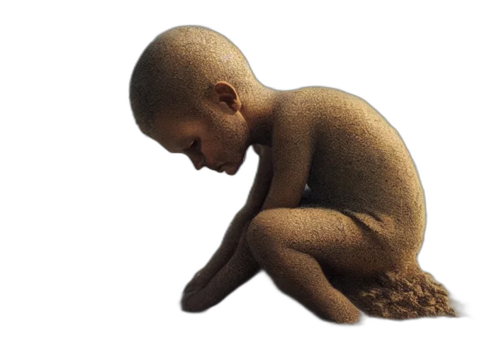 creature, hair, animal, 3d render, photorealistic, concept art, full, shot transparent PNG cut-out