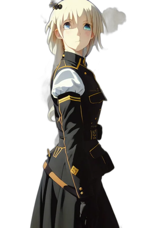 jacket, staff, dress, sword transparent PNG cut-out