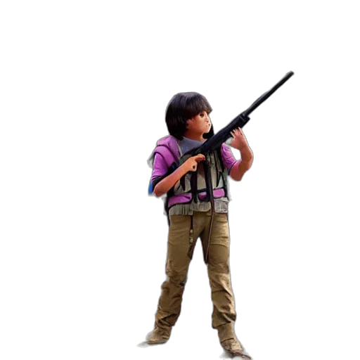weapon, animal, jacket, sword, 3d render, concept art, photorealistic, pixel art transparent PNG cut-out
