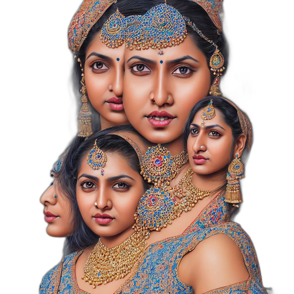 jewelry, face, crown, photorealistic, oil painting, pencil sketch, fantasy art, earth tones transparent PNG cut-out