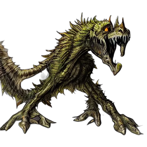 dragon, creature, animal, staff, concept art, fantasy art, pixel art, 3d render transparent PNG cut-out