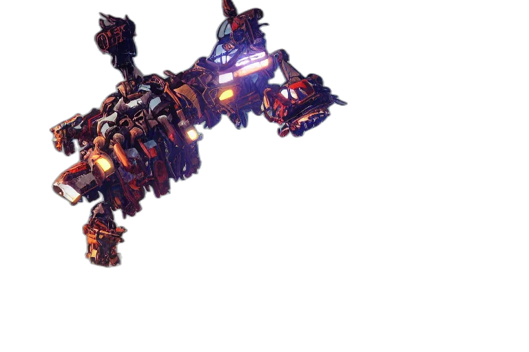 weapon, robot, dragon, staff transparent PNG cut-out