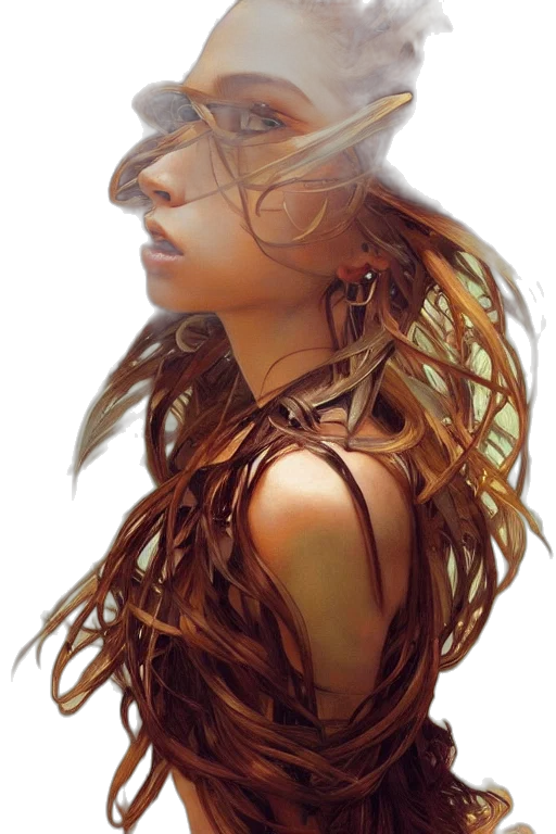 mask, hair, face, jewelry transparent PNG cut-out