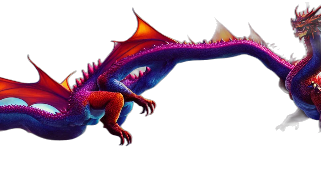 dragon, creature, animal, weapon, concept art, 3d render, fantasy art, photorealistic transparent PNG cut-out