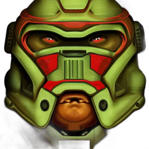mask, face, robot, concept art, 3d render, pixel art, photorealistic, green transparent PNG cut-out