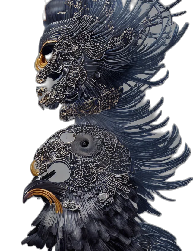 mask, jewelry, crown, face, fantasy art, concept art, photorealistic, 3d render transparent PNG cut-out