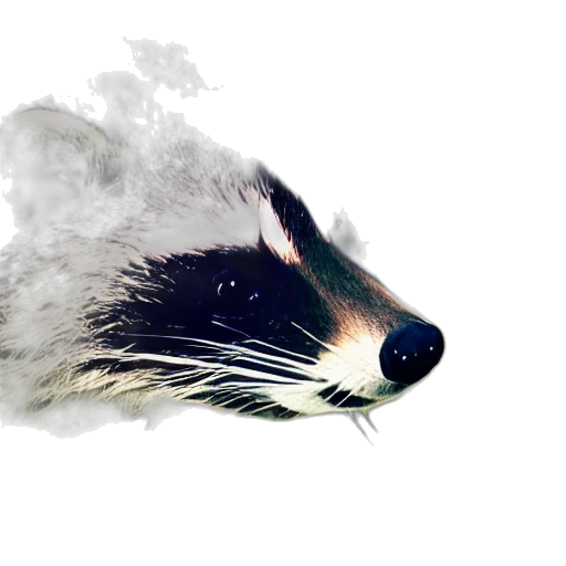 animal, creature, mask, hat, photorealistic, watercolor, concept art, 3d render transparent PNG cut-out