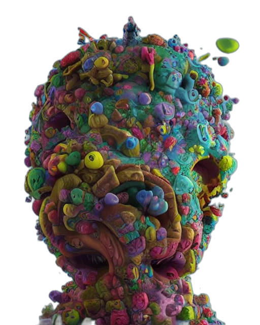 crown, mask, tree, creature transparent PNG cut-out