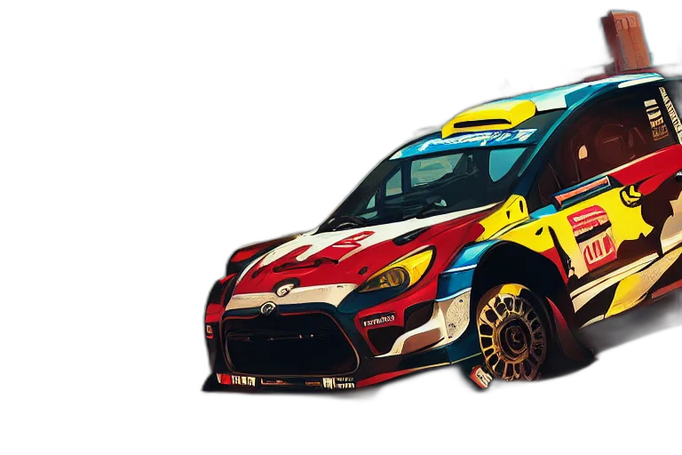car, concept art, photorealistic, cartoon transparent PNG cut-out