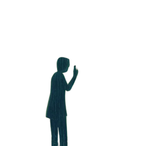 staff, jacket, umbrella, face, concept art, 3d render, pixel art, cartoon transparent PNG cut-out