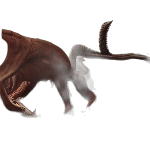 creature, dragon, animal, staff, concept art, fantasy art, 3d render, photorealistic transparent PNG cut-out