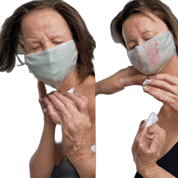 mask, face, woman, removes transparent PNG cut-out