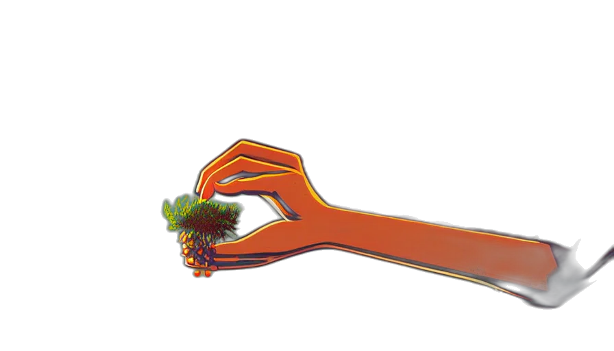 staff, weapon, food, hair, 3d render, concept art, photorealistic, pixel art transparent PNG cut-out