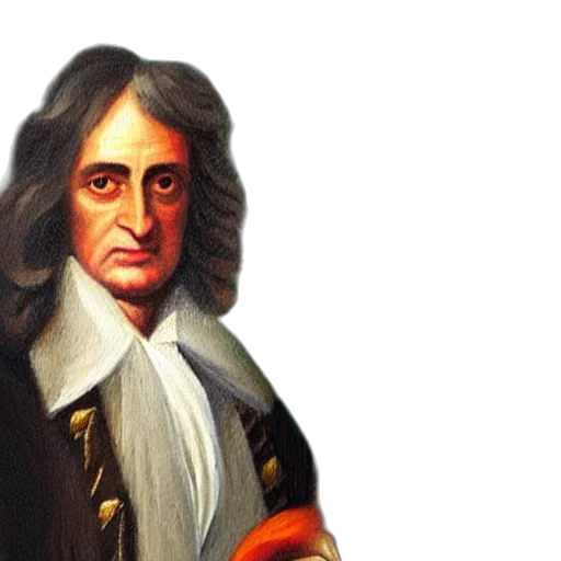 face, hair, photorealistic, classical, portrait, sir, isaac, newton transparent PNG cut-out