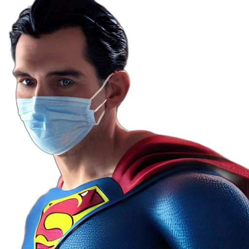 mask, comic book art, 3d render, concept art transparent PNG cut-out