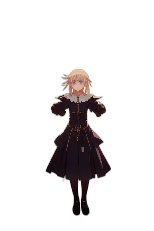 dress, staff, jacket, weapon transparent PNG cut-out