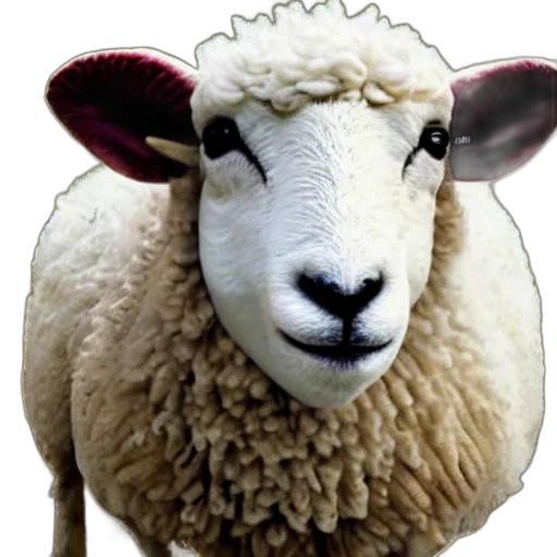 animal, face, jewelry, photorealistic, 3d render, sheep, ram, chef transparent PNG cut-out