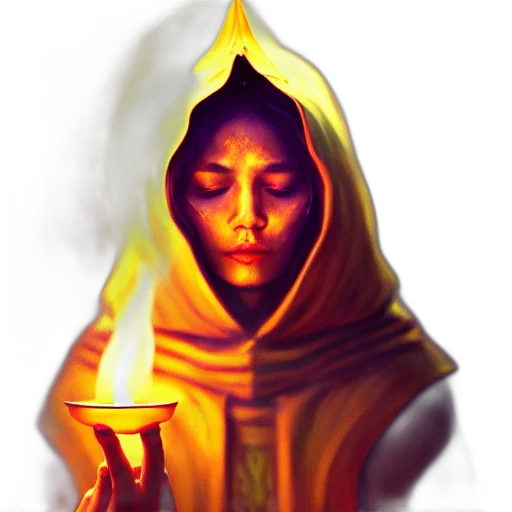 face, mask, staff, fantasy art, concept art, pixel art, photorealistic, fire transparent PNG cut-out