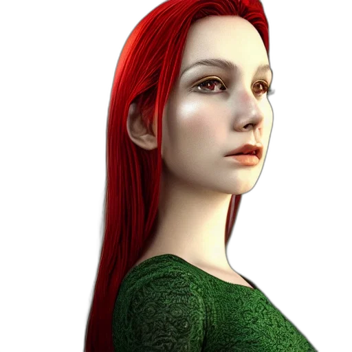 face, dress, jewelry, staff transparent PNG cut-out