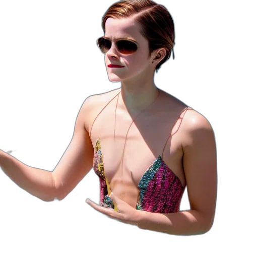 dress, jewelry, staff, creature, 3d render, vaporwave, concept art, photorealistic transparent PNG cut-out