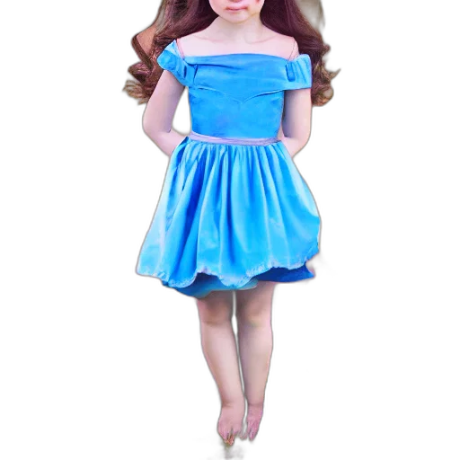 dress, 3d render, photorealistic, cartoon, concept art, anna, flower, princess transparent PNG cut-out