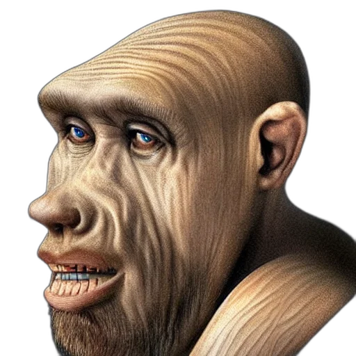 face, mask, creature, animal, photorealistic, 3d render, concept art, fantasy art transparent PNG cut-out