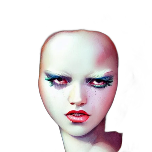 face, mask, robot, creature, photorealistic, 3d render, concept art, fantasy art transparent PNG cut-out