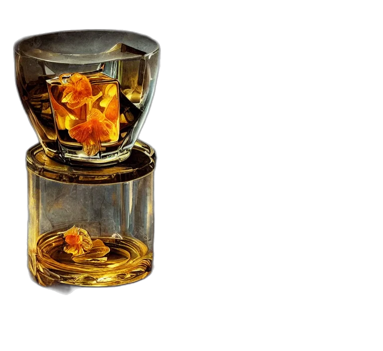 bottle, flower, crown, food transparent PNG cut-out