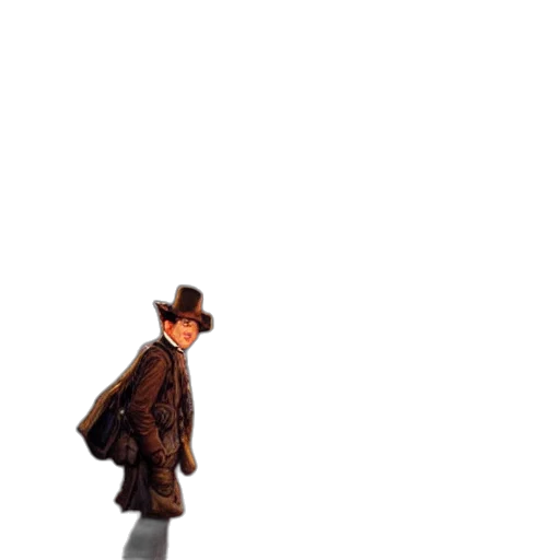 hat, jacket, robot, staff transparent PNG cut-out