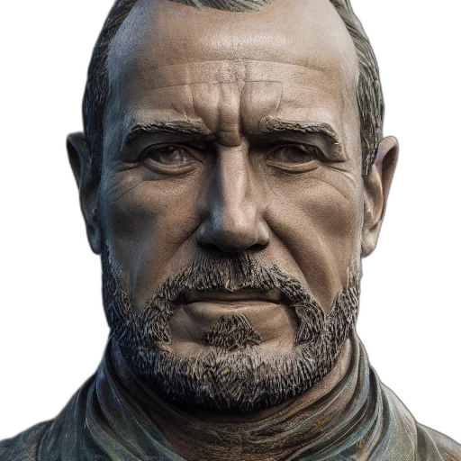 face, staff, mask, weapon, photorealistic, 3d render, concept art, fantasy art transparent PNG cut-out