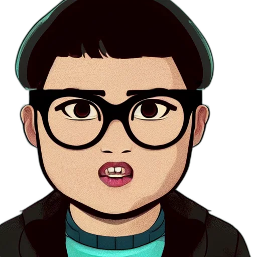 face, staff, cartoon, comic book art transparent PNG cut-out