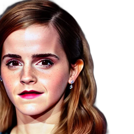 face, photorealistic, cartoon, emma transparent PNG cut-out