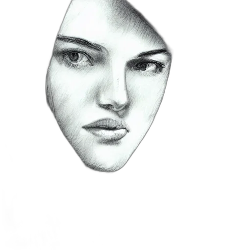 face, mask, crown, jewelry, photorealistic, pencil sketch, watercolor, cartoon transparent PNG cut-out