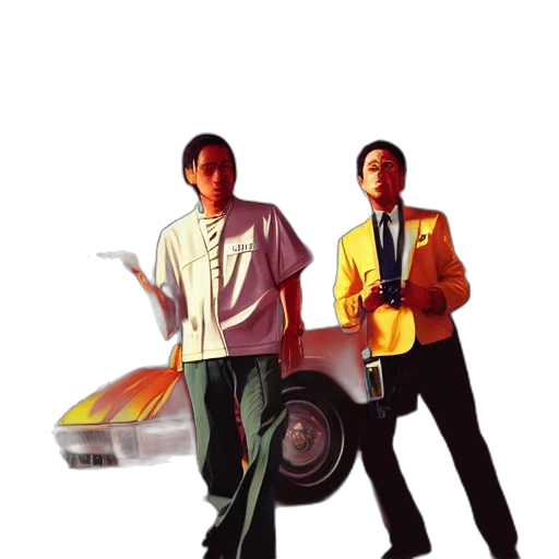 car, jacket, concept art, photorealistic transparent PNG cut-out
