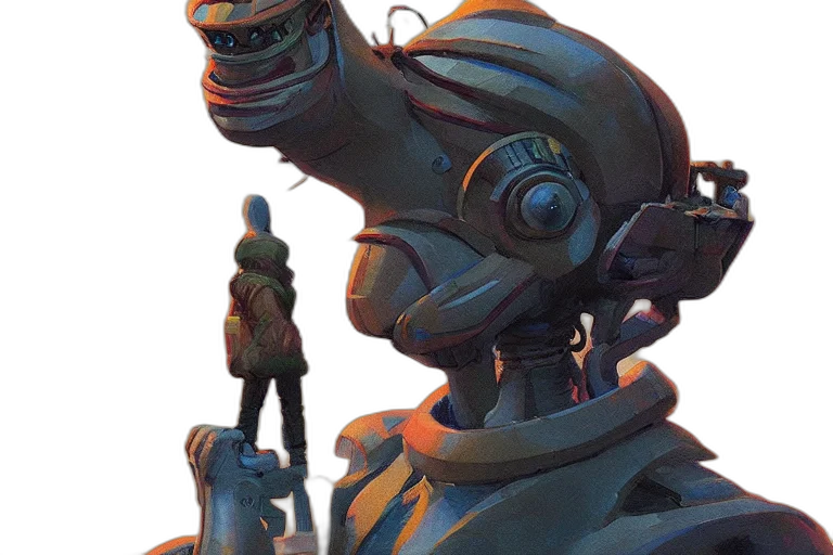 robot, creature, face, mask transparent PNG cut-out