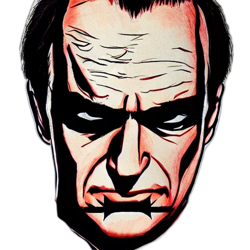 face, mask, comic book art, cartoon, concept art, bilateral, half, split transparent PNG cut-out
