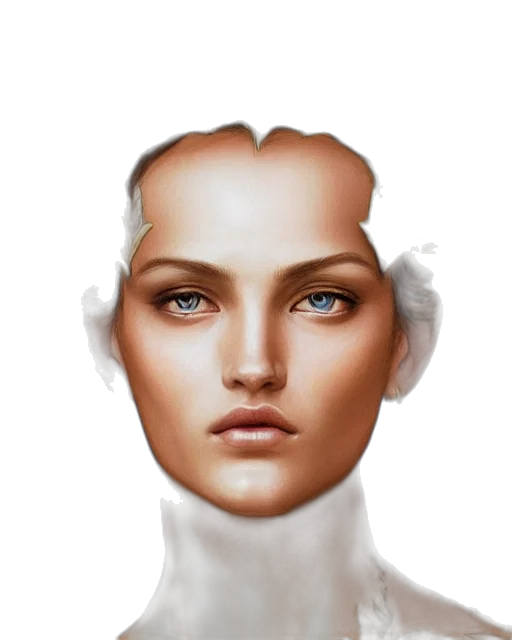face, robot, mask, crown, photorealistic, 3d render, concept art, fantasy art transparent PNG cut-out