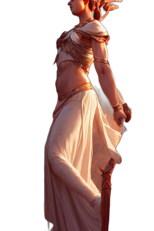 dress, staff, sword, weapon transparent PNG cut-out