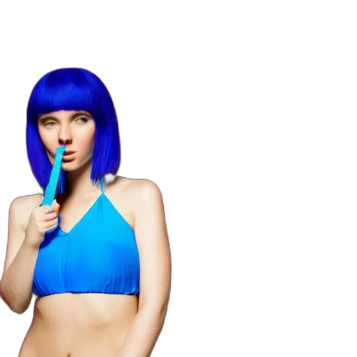 hair, 3d render, vaporwave, concept art transparent PNG cut-out