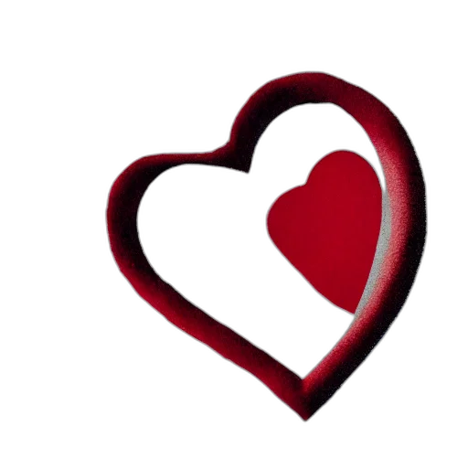 3d render, fantastic, cinematographic, illustration, where, red, heart, appears transparent PNG cut-out