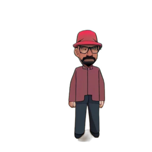 staff, hat, cartoon, pixel art transparent PNG cut-out